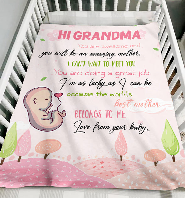Gift For Future Grandma The World's Best Mother Belongs To Me Blanket - NT - NN1602222