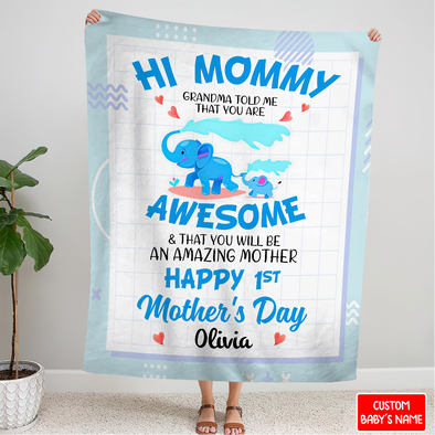 Gift For Future Mommy Happy 1st Mother's Day Blanket - PP - NN0604222-1