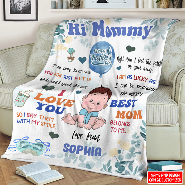 Gift For Mommy Right Now I Feel The Safest In Your Arm Blanket - NT - NN1404227