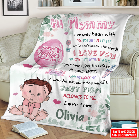 Gift For Mommy Right Now I Feel The Safest In Your Arm Blanket - NT - NN1804223