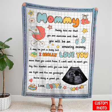 Personalized Gift For Future Mommy Daddy Told Me That You Are Awesome And That You Will Be An Amazing Mommy Blanket - NT - NN1404228