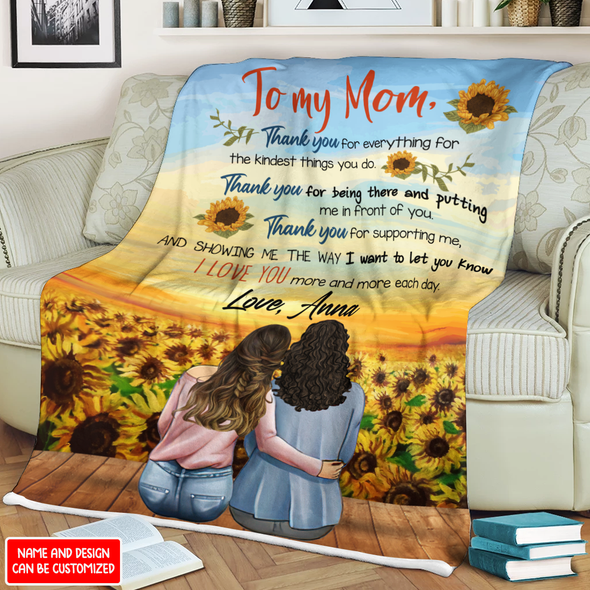 Gift For Mommy Thank You For Being There And Putting Me In Front Of You Blanket - NT - NN1403224