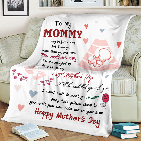 Gift For Future Mommy I Can't Wait To Meet You Blanket - NT - NN0104225