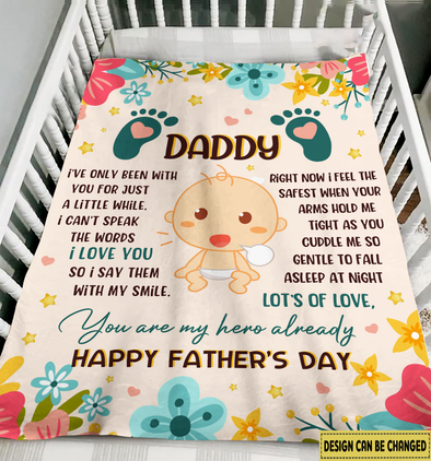 Gift For Daddy Happy Father's Day Blanket - PP - NN0106223