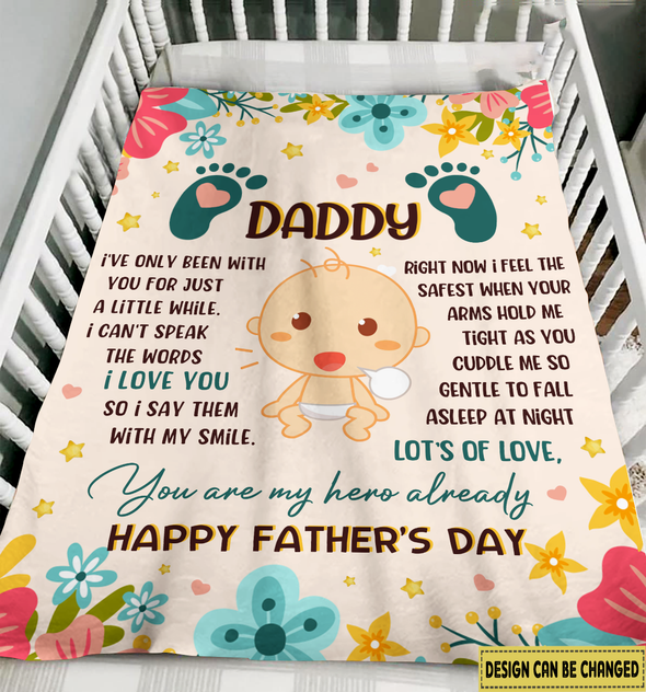 Gift For Daddy Happy Father's Day Blanket - PP - NN0106223