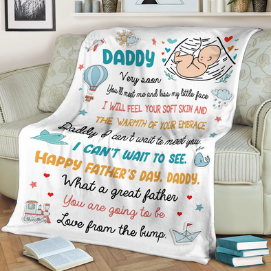 Gift For Future Daddy Happy Father's Day Blanket - NT - NN1008223