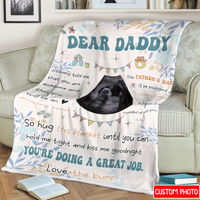 Personalized Gift For Future Daddy Mommy Told Me That You Are Awesome Blanket - NT - NN0505225