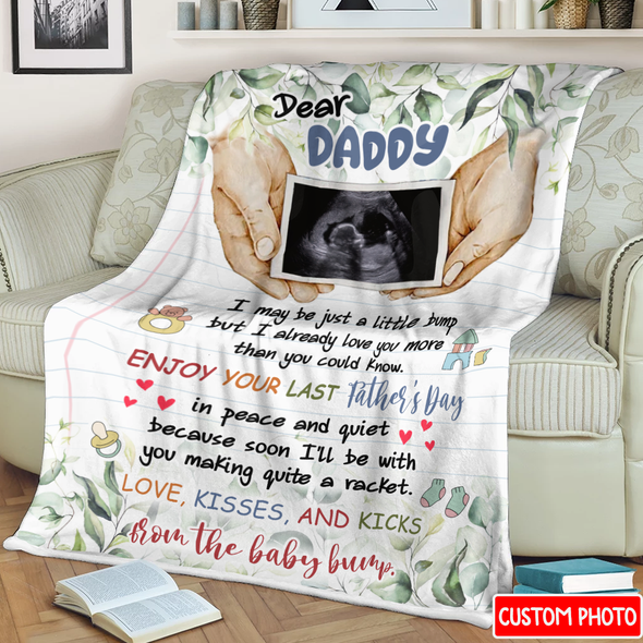 Personalized Gift For Future Daddy I'll Be With You Making Quite A Racket Blanket - NT - NN1405225