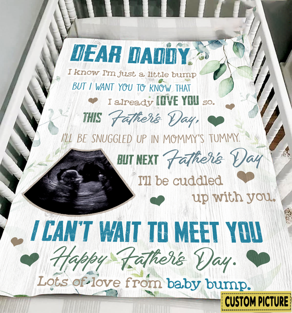 Personalized Gift For Future Daddy Next Father's Day I'll Be Cuddled Up With You Blanket - NT - NN1904224