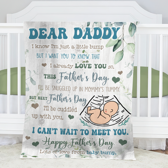 Gift For Future Daddy I Can't Wait To Meet You Blanket - NT - NN2704222.