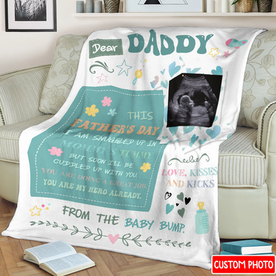 Personalized Gift For Future Daddy You Are My Hero Already Blanket - NT - NN0308221