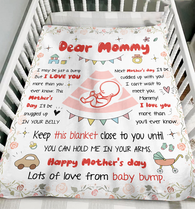 Gift For Future Mommy Lots Of Love From Baby Bump Blanket - NT - NN0404221