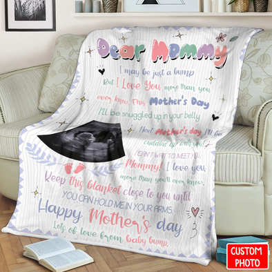 Personalized Gift For Future Mommy I May Be Just A Bump But I Love You More Than You Know Blanket - NT - NN1504226