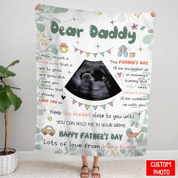Personalized Gift For Future Daddy Next Father's Day I'll Be Cuddled Up With You Blanket - NT - NN1904225