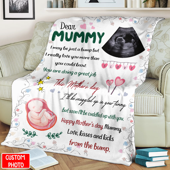 Personalized Gift For Mummy I May Be Just A Bump But I Love You More Than You' Know Blanket - NT - NN0303224