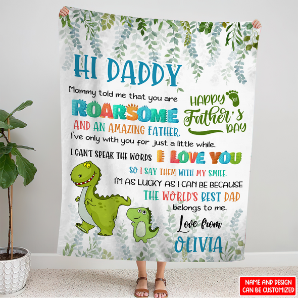 Gift For Future Daddy Mommy Told Me That You Are Roarsome And An Amazing Father Blanket - NT - NN1705221