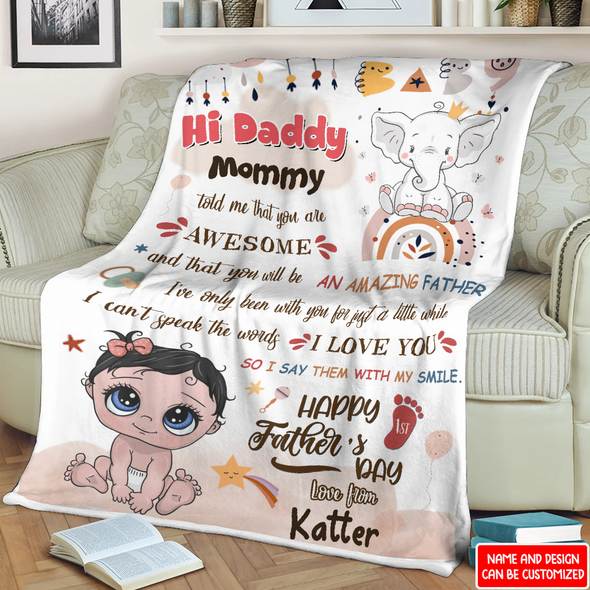 Gift For Future Daddy You Will Be An Amazing Father Blanket - NT - NN0308223