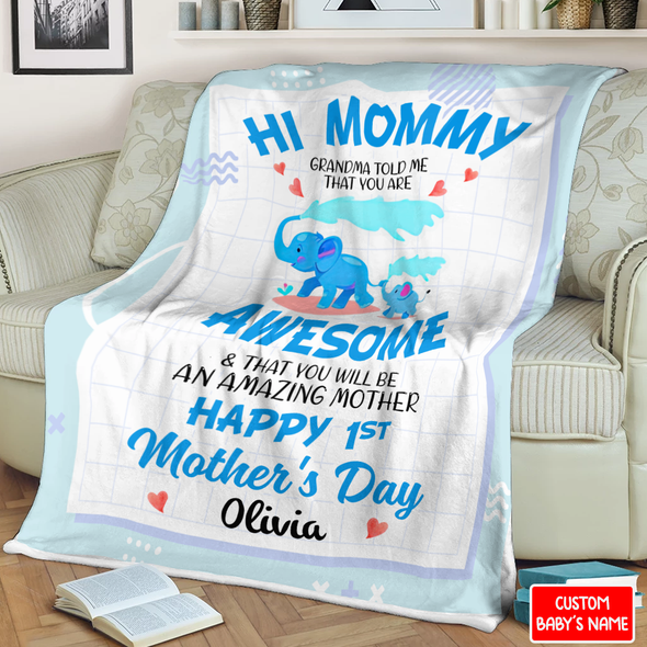 Gift For Future Mommy Happy 1st Mother's Day Blanket - PP - NN0604222-1