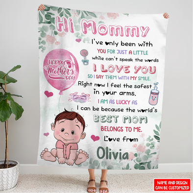 Gift For Mommy Right Now I Feel The Safest In Your Arm Blanket - NT - NN1804223