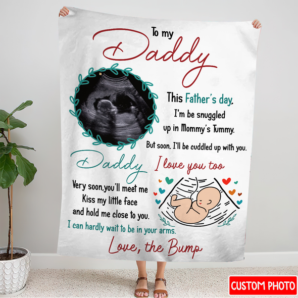 Personalized Gift For Future Daddy Very Soon, You'll Meet Me Blanket - NT - NN2704224