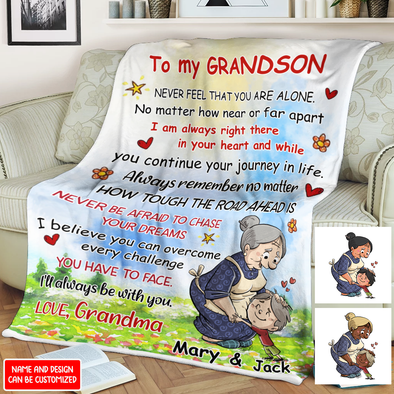 Gift For Grandson I'll Always Be With You Blanket - NT - NN14032213