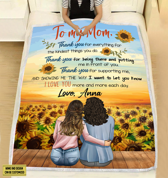 Gift For Mommy Thank You For Being There And Putting Me In Front Of You Blanket - NT - NN1403224