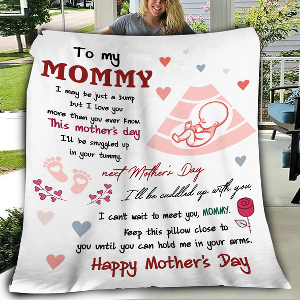 Gift For Future Mommy I Can't Wait To Meet You Blanket - NT - NN0104225