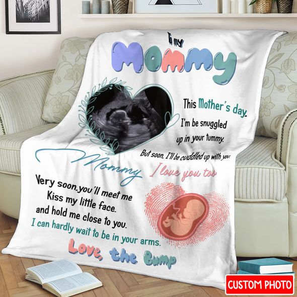 Personalized Gift For Future Mommy I Can Hardly Wait To Be In Your Arms Blanket - NT - NN1604225