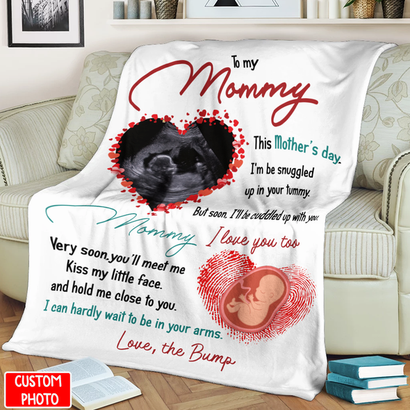 Personalized Gift For Future Mommy I Can Hardly Wait To Be In Your Arms Blanket - NT - NN1903222