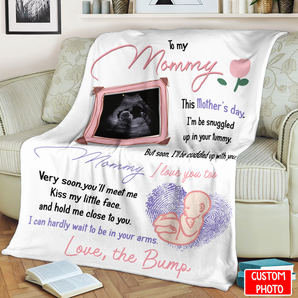 Personalized Gift For Future Mommy I Can Hardly Wait To Be In Your Arms Blanket - NT - NN2903224