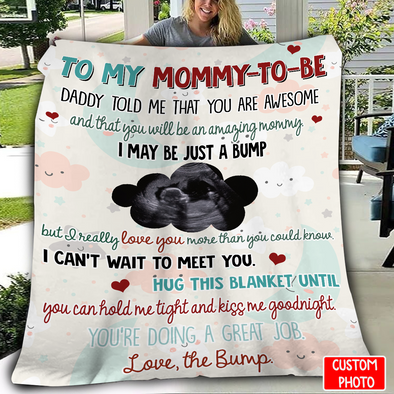 Personalized Gift For Future Mommy Daddy Told Me You Are Awesome Blanket - NT - NN3003226