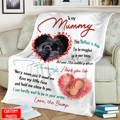 Personalized Gift For Future Mummy I Can Hardly Wait To Be In Your Arms Blanket - NT - NN0705224
