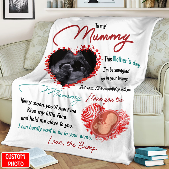 Personalized Gift For Future Mummy I Can Hardly Wait To Be In Your Arms Blanket - NT - NN0705224