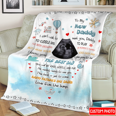 Personalized Gift For Future Daddy I Can't Wait To Meet You Blanket - NT - NN2207222