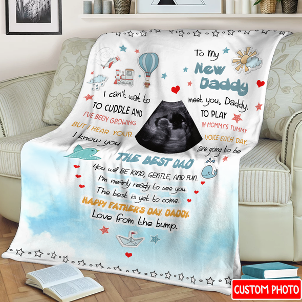 Personalized Gift For Future Daddy I Can't Wait To Meet You Blanket - NT - NN2207222