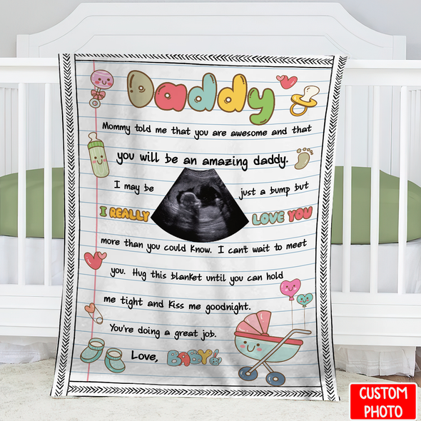 Personalized Gift For Future Daddy Mommy Told Me That You Are Awesome Blanket - NT - NN2104224