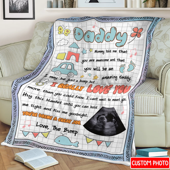 Personalized Gift For Future Daddy I Really Love You Blanket - NT - NN2704223