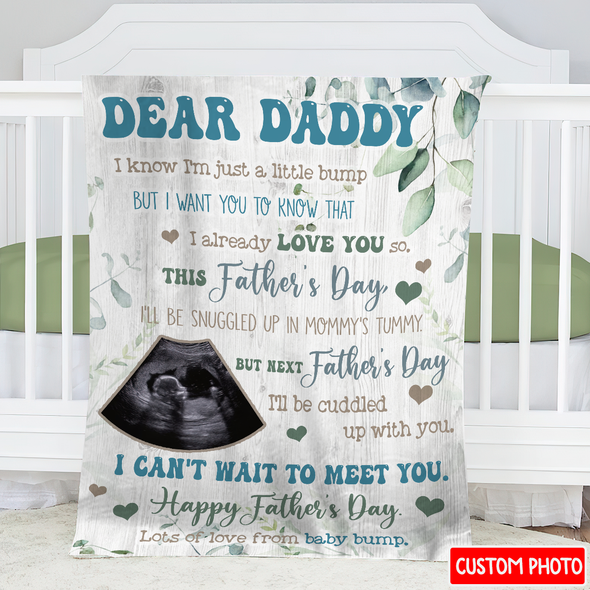 Personalized Gift For Future Daddy I Can't Wait To Meet You Blanket - NT - NN2204222