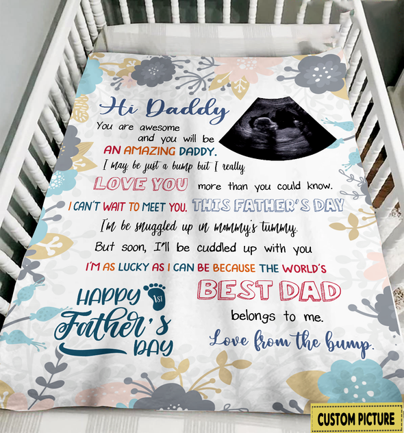 Personalized Gift For Future Daddy Love From The Bump Blanket - NT - NN1605224