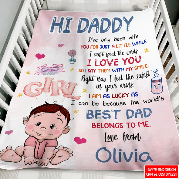 Gift For Daddy Happy Father's Day Blanket - NT - NN0208222