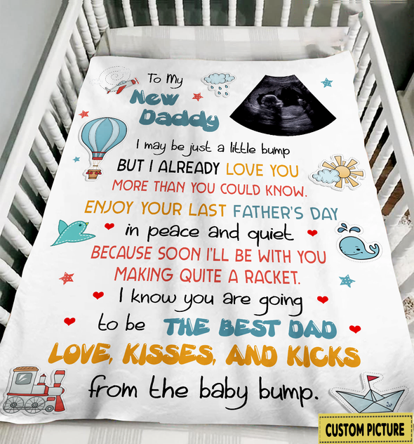 Personalized Gift For Future Daddy I'll Be With You Making Quite A Racket Blanket - NT - NN1905225