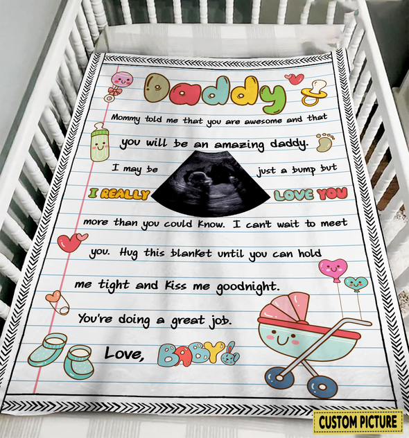 Personalized Gift For Future Daddy Mommy Told Me That You Are Awesome Blanket - NT - NN2104224