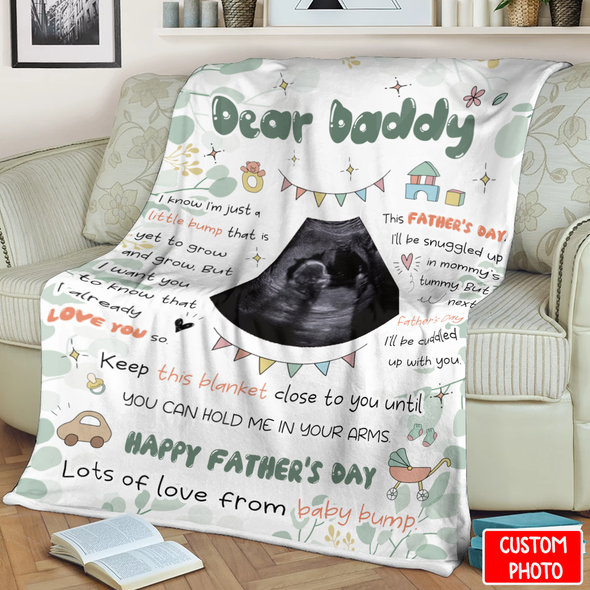 Personalized Gift For Future Daddy Next Father's Day I'll Be Cuddled Up With You Blanket - NT - NN1904225