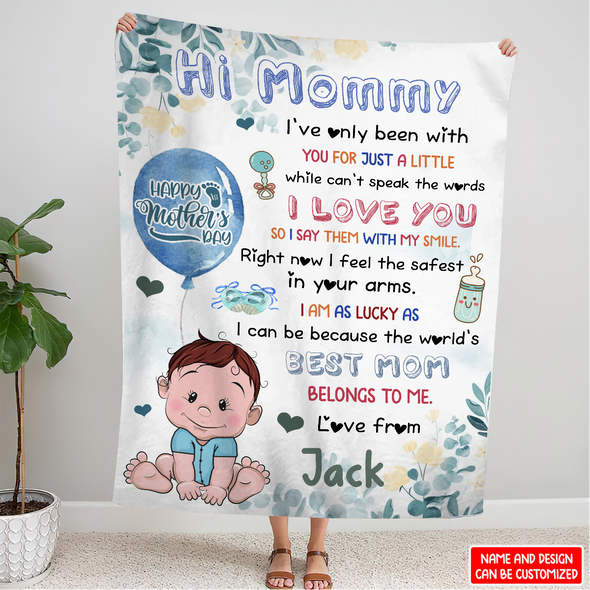 Gift For Mommy Right Now I Feel The Safest In Your Arm Blanket - NT - NN1804223