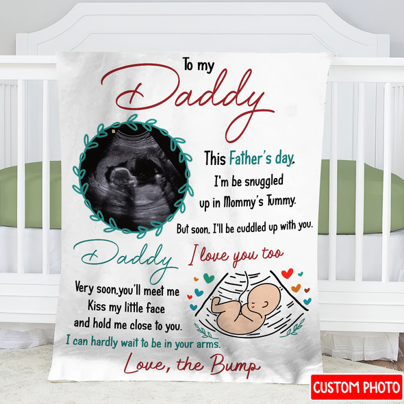 Personalized Gift For Future Daddy Very Soon, You'll Meet Me Blanket - NT - NN2704224
