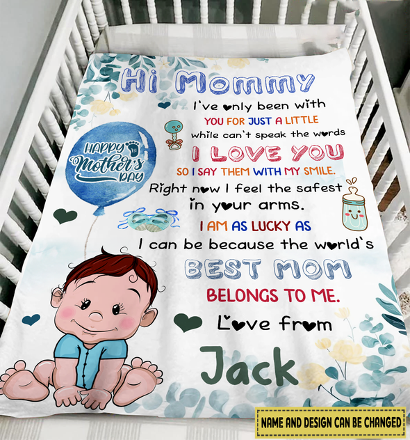 Gift For Mommy Right Now I Feel The Safest In Your Arm Blanket - NT - NN1804223