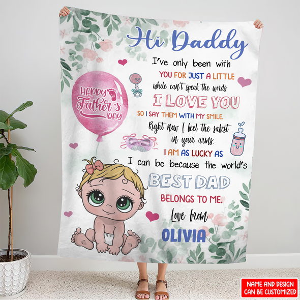 Gift For Future Daddy The World's Best Dad Belongs To Me Blanket - NT - NN1005224