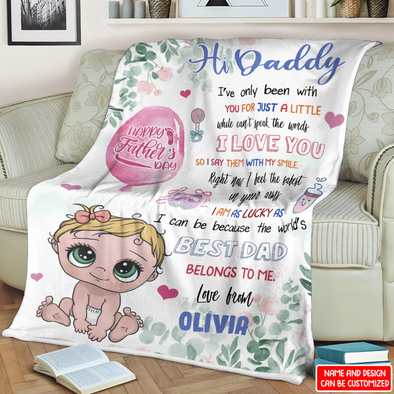 Gift For Future Daddy The World's Best Dad Belongs To Me Blanket - NT - NN1005224