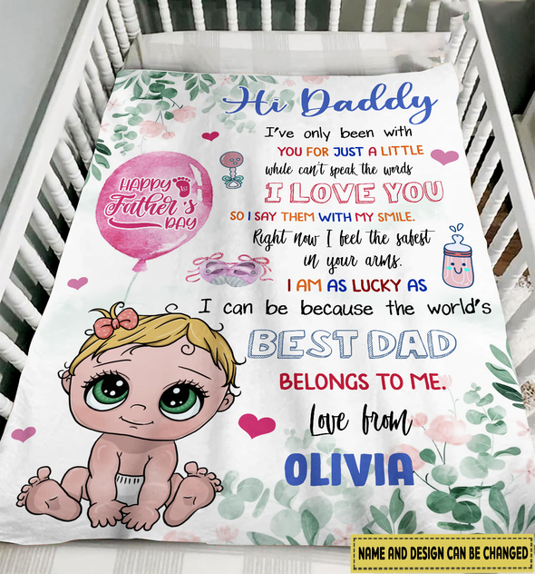 Gift For Future Daddy The World's Best Dad Belongs To Me Blanket - NT - NN1005224