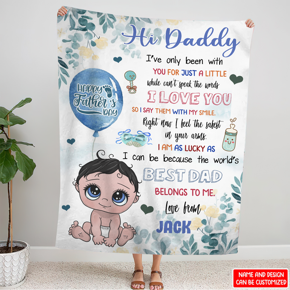 Gift For Future Daddy The World's Best Dad Belongs To Me Blanket - NT - NN1005224